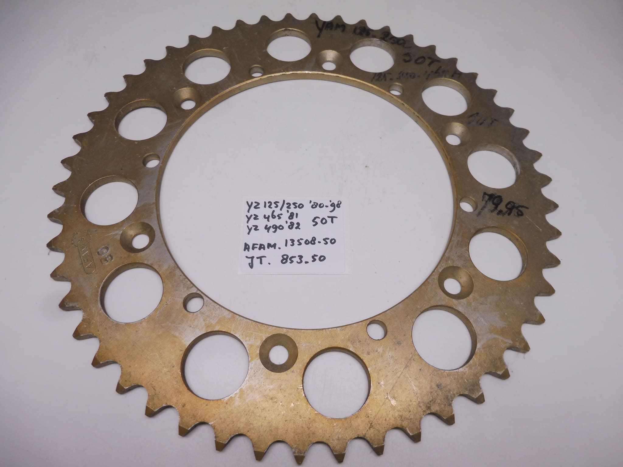 Rear sprocket 50T Yamaha YZ 125/250 '80-'98-YZ 465 '81-YZ 490 '82 new