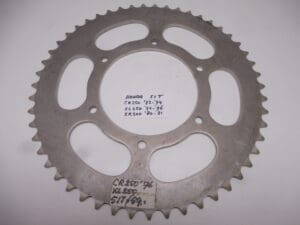 Rear sprocket 51T HONDA CR 250 '73-'74 / XL 250 '72-'77 new Alu.