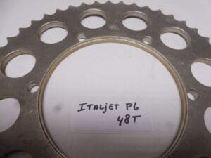 Alternative view of Rear sprocket Italjet P6 cross 50cc 48T Aluminium 420