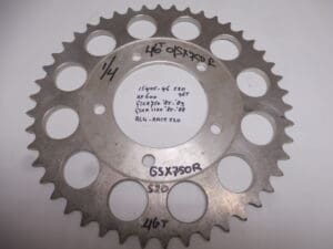 Rear sprocket Suzuki RF 600/GSX-R 750 '85-'89 520 46T new Alu