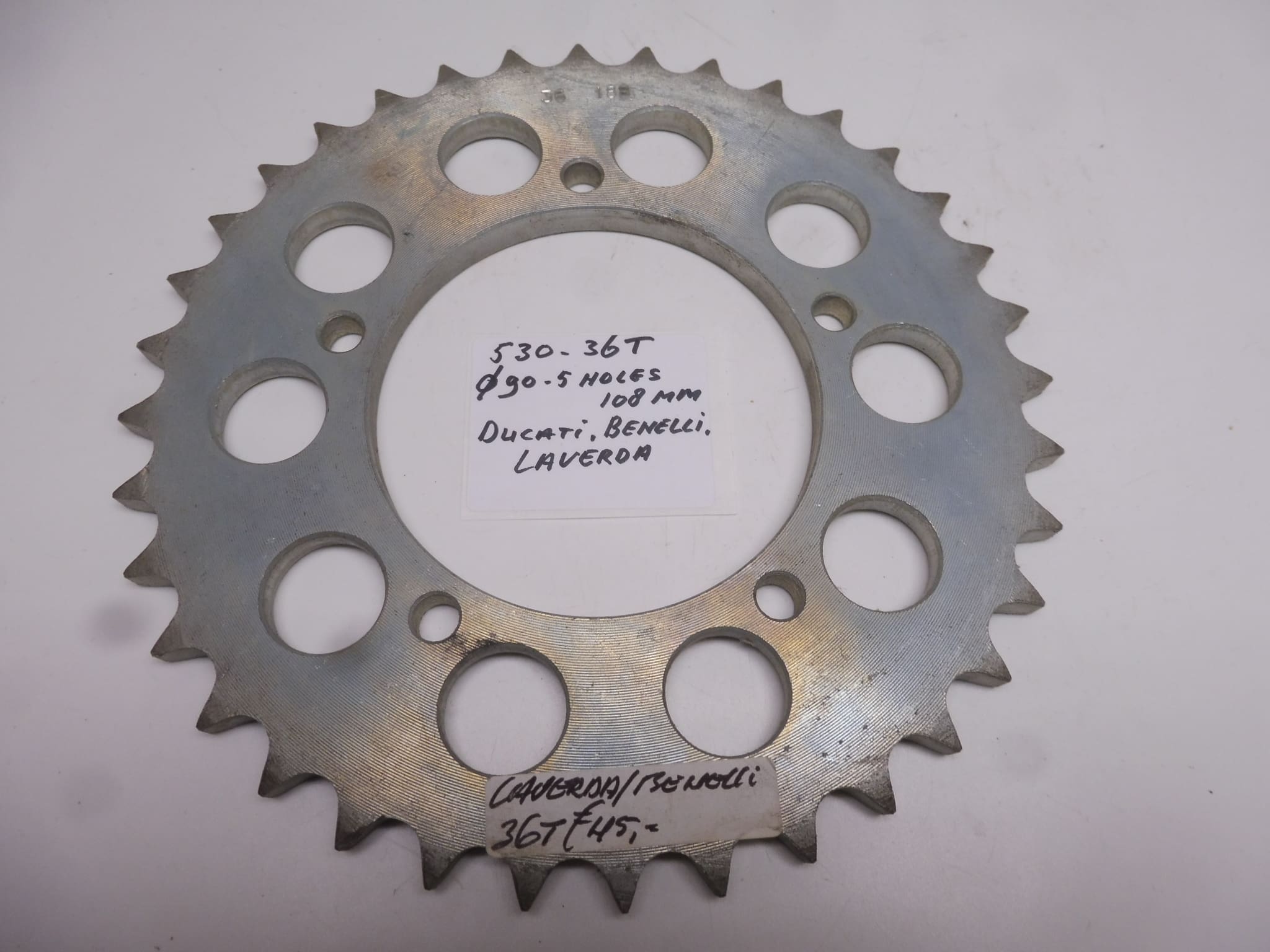 Rear sprocket Laverda, Benelli, Ducati 750 F1 Ø90 36T 530 new
