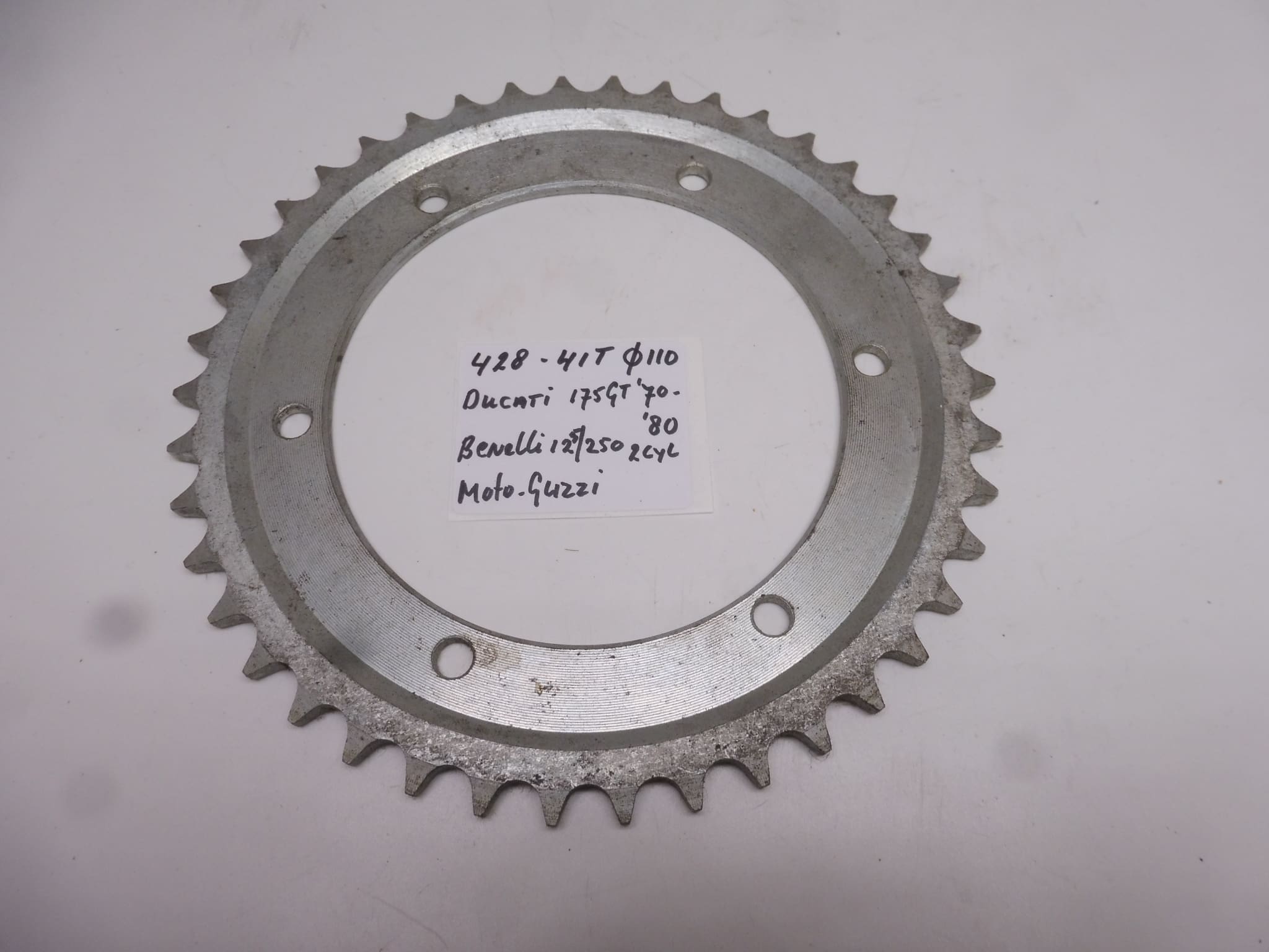Rear sprocket Ducati 175 GT/Benelli 125/250 2-cyl. Ø110mm 41T 428 new