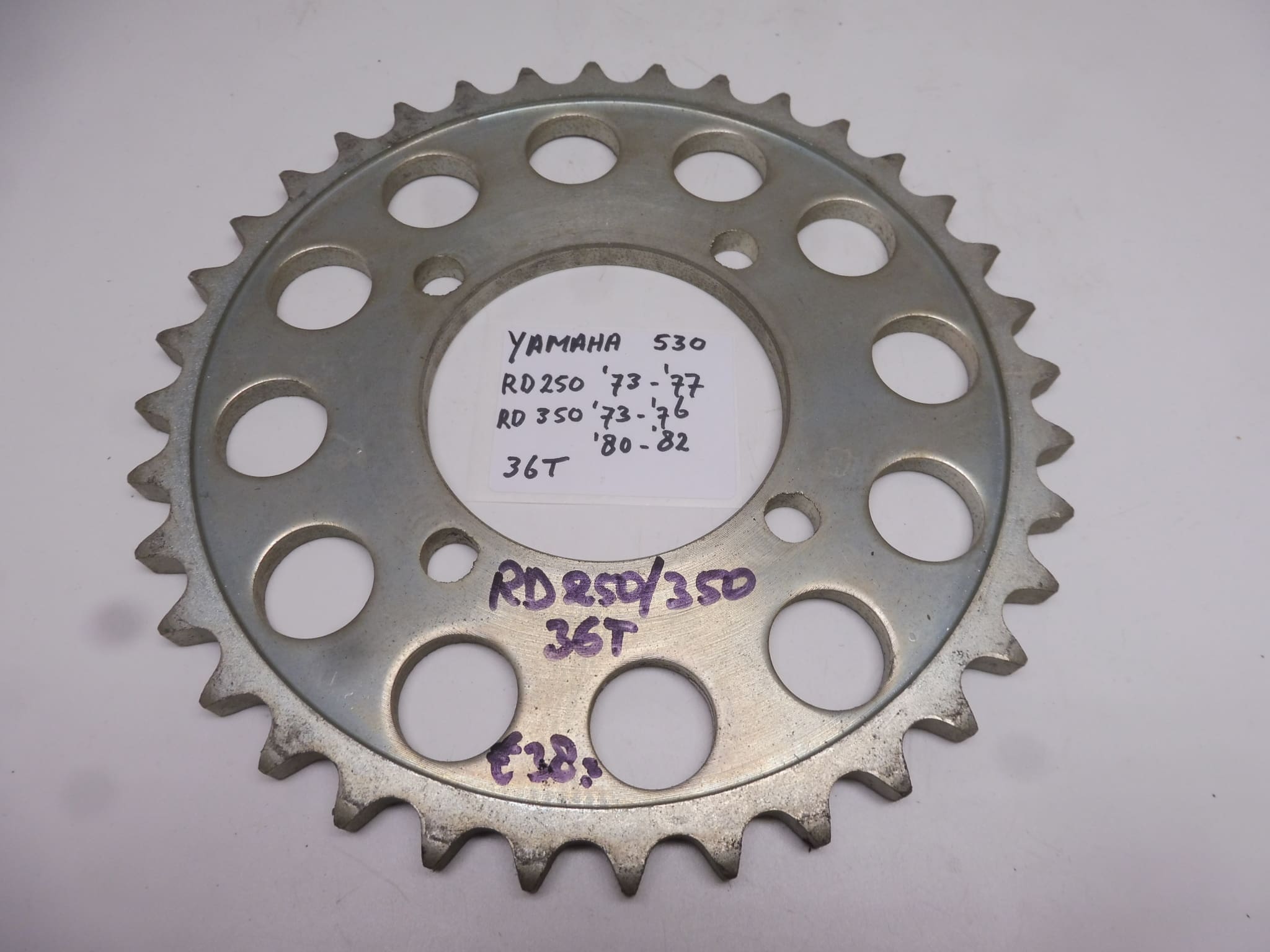Rear sprocket Yamaha RD 250 '73-'77 / RD 350 '80-'82 36T new