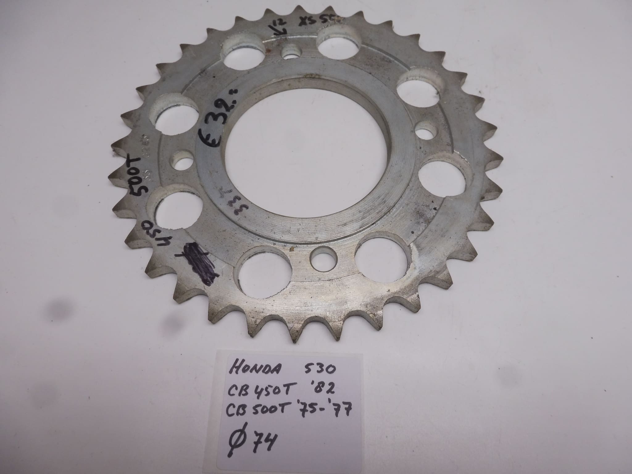 Rear sprocket Honda CB 450T '82 / CB 500T '75-'77 Ø74 33T new