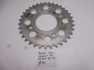 Rear sprocket Honda CB 450T '82 / CB 500T '75-'77 Ø74 35T new