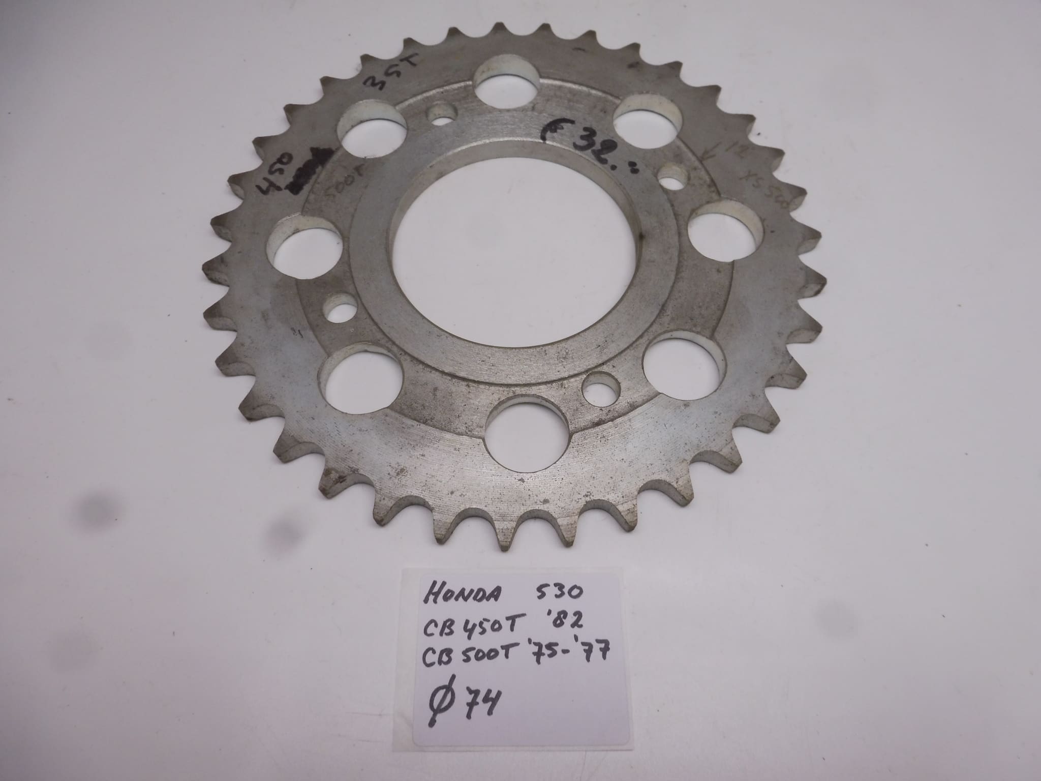 Rear sprocket Honda CB 450T '82 / CB 500T '75-'77 Ø74 35T new
