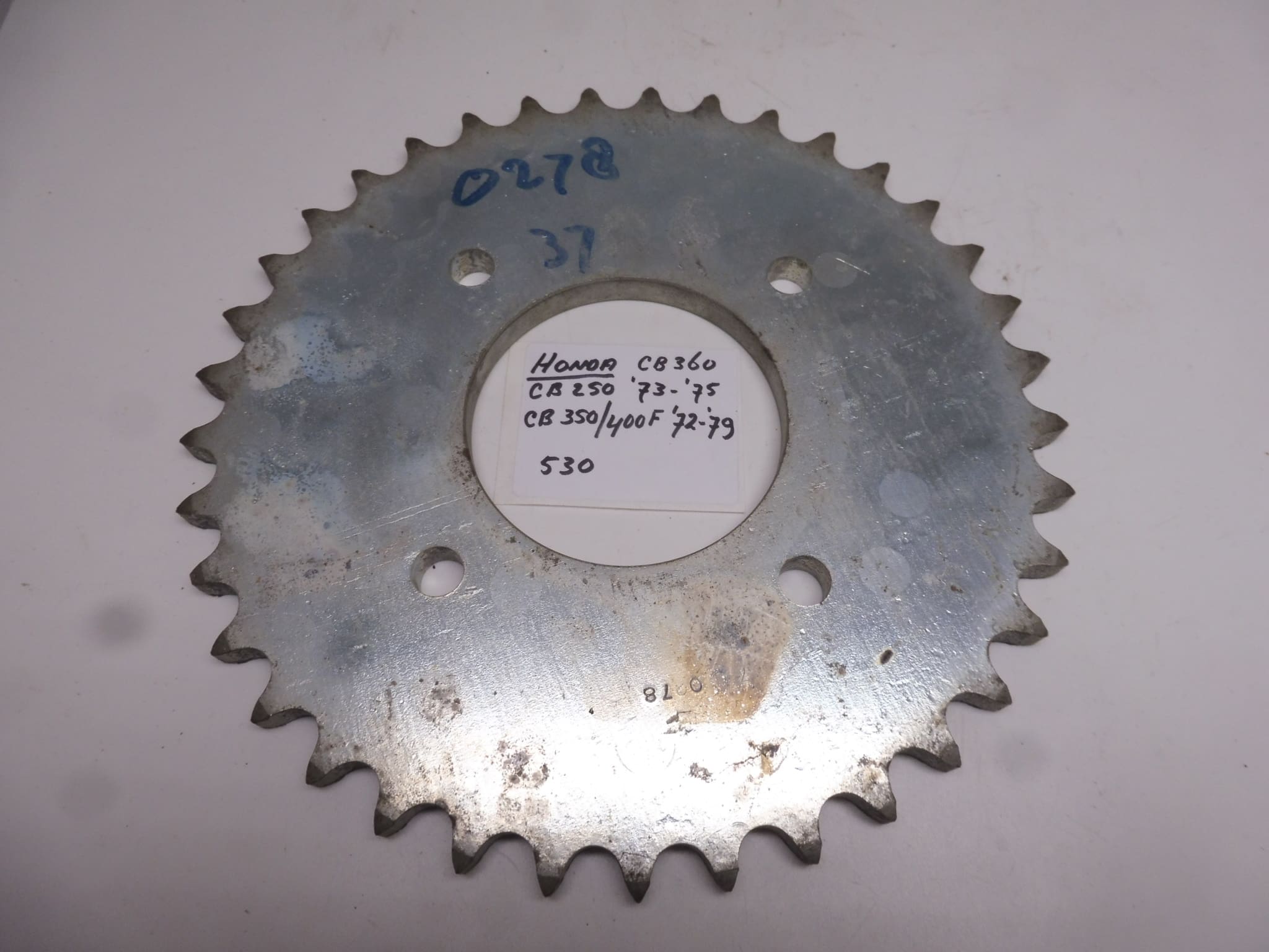 Rear sprocket Honda CB 250 - CB 350/400F - CB 360 37T 530 new