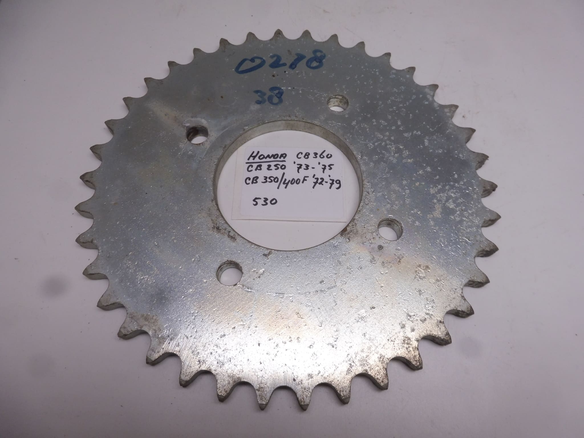 Rear sprocket Honda CB 250 - CB 350/400F - CB 360 38T 530 new