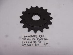 Front Sprocket ZX 400 '84-'93/EN 500/ZXR 400 '89-'99/GPZ-KLE 500 16T new