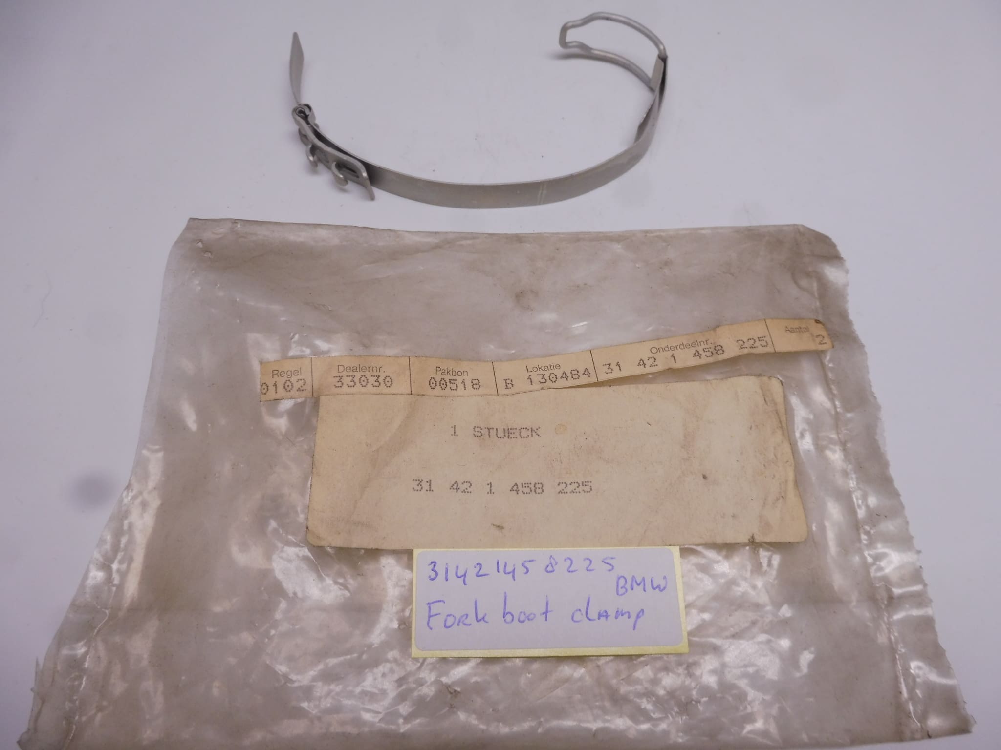 31421458225 Fork boot clamp BMW R80/100 GS original new