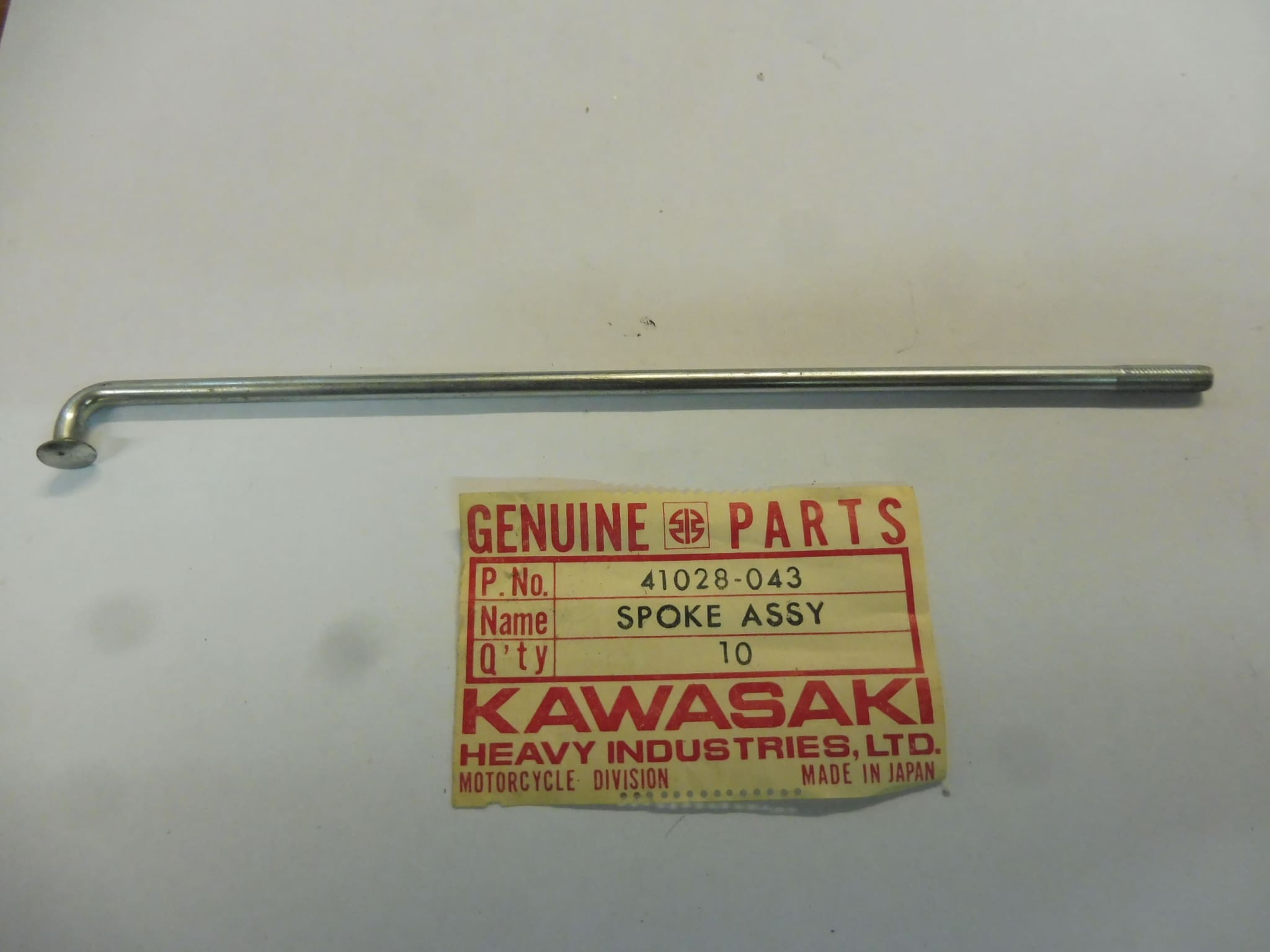 41028-043 Spoke outer front Kawasaki H1 '69-'71, W1-2 new