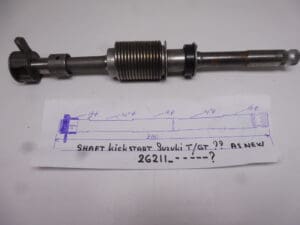 26211-..... Shaft kickstart Suzuki T/GT/GS ??? sizes see picture