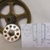 Wheel rear (PVM) for Yam.TZ250-350 '75 till '83 in perfect cond.