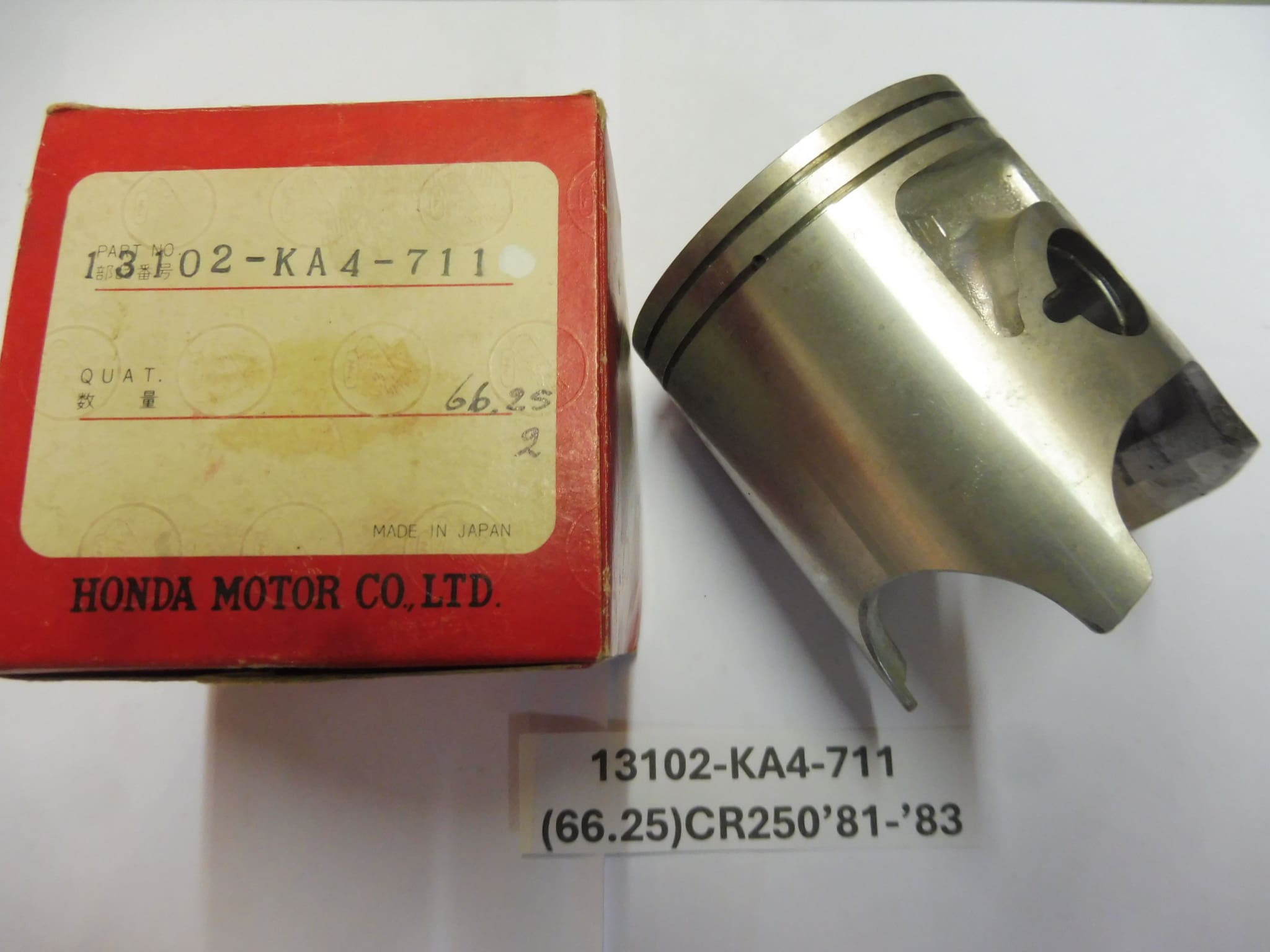 13102-KA4-711 Piston original(66.25)Honda CR250 '81-'83 Motocross