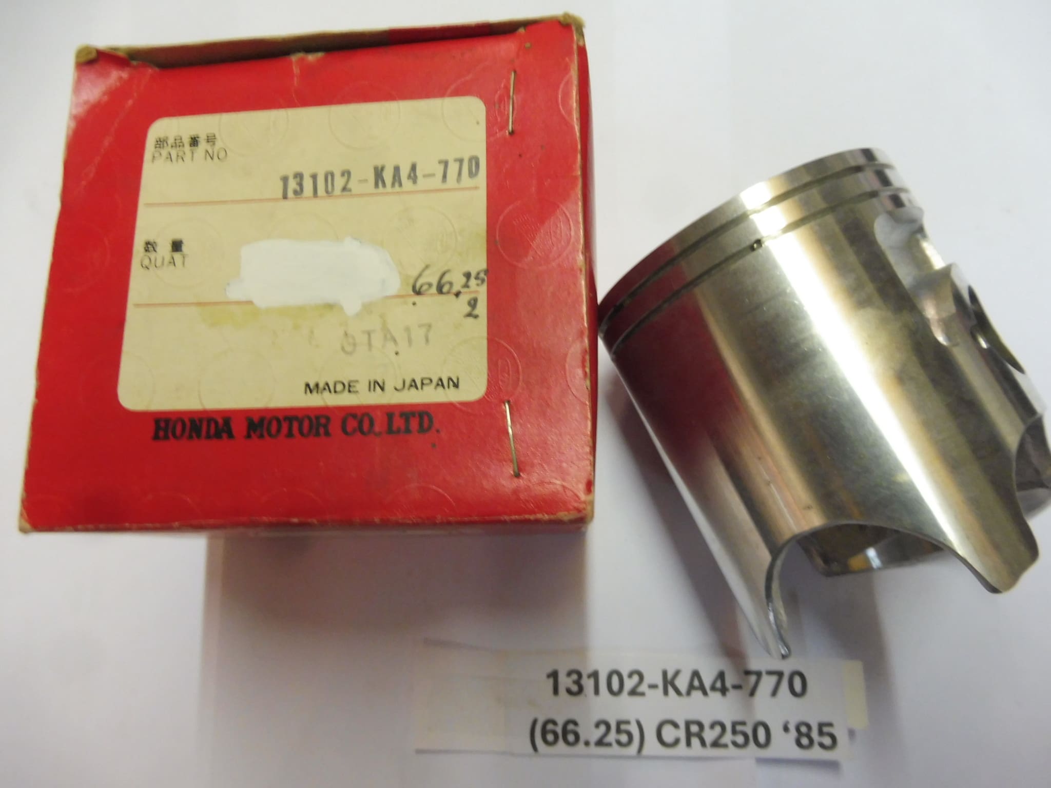 13102-KA4-770 Piston original (66.25) Honda CR250 '85 Motocross